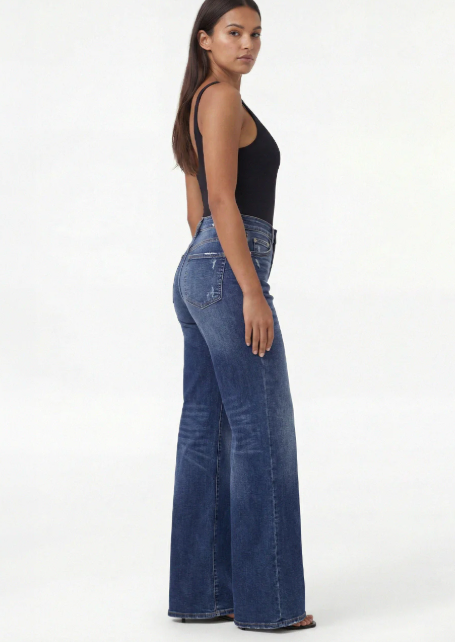 Mid-Low Rise Wide Leg Jeans